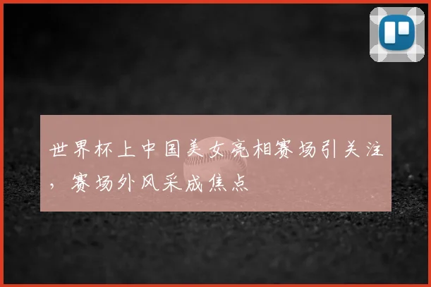 世界杯上中国美女亮相赛场引关注，赛场外风采成焦点